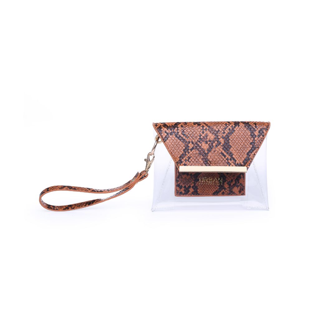 Product Image of Urban Expressions Reese Snake Wristlet NA-840611163431 View 5 | Rust