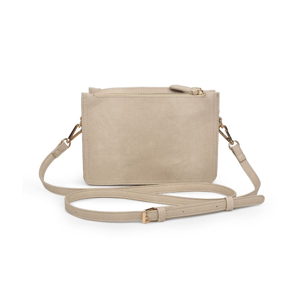 Woman wearing Cream Urban Expressions Rayna Snake Crossbody NA-840611164032 View 7 | Cream