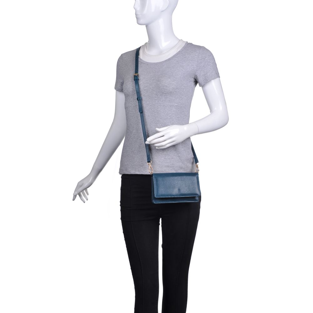 Product Image of Urban Expressions Emma Lizard Crossbody 840611173928 View 5 | Emerald