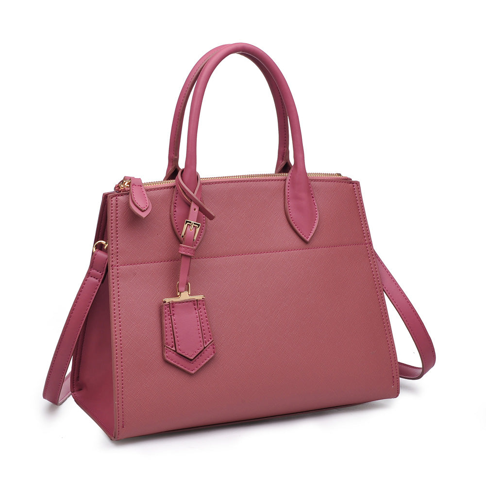 Woman wearing Mauve Urban Expressions Cooper Satchel NA-840611153555 View 6 | Mauve