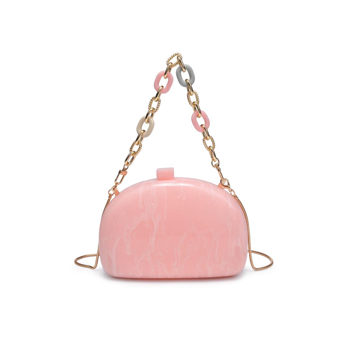 Woman wearing Light Pink Urban Expressions Morgan Evening Bag 840611151513 View 7 | Light Pink