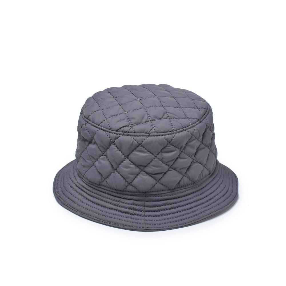 Product Image of Urban Expressions Quilted Nylon Bucket Hat Bucket Hat 818209014861 View 5 | Carbon