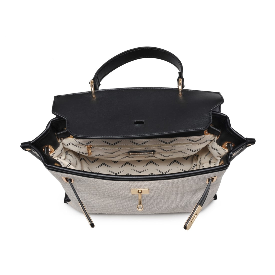 Product Image of Urban Expressions Yoana Satchel 840611152794 View 8 | Ivory Black