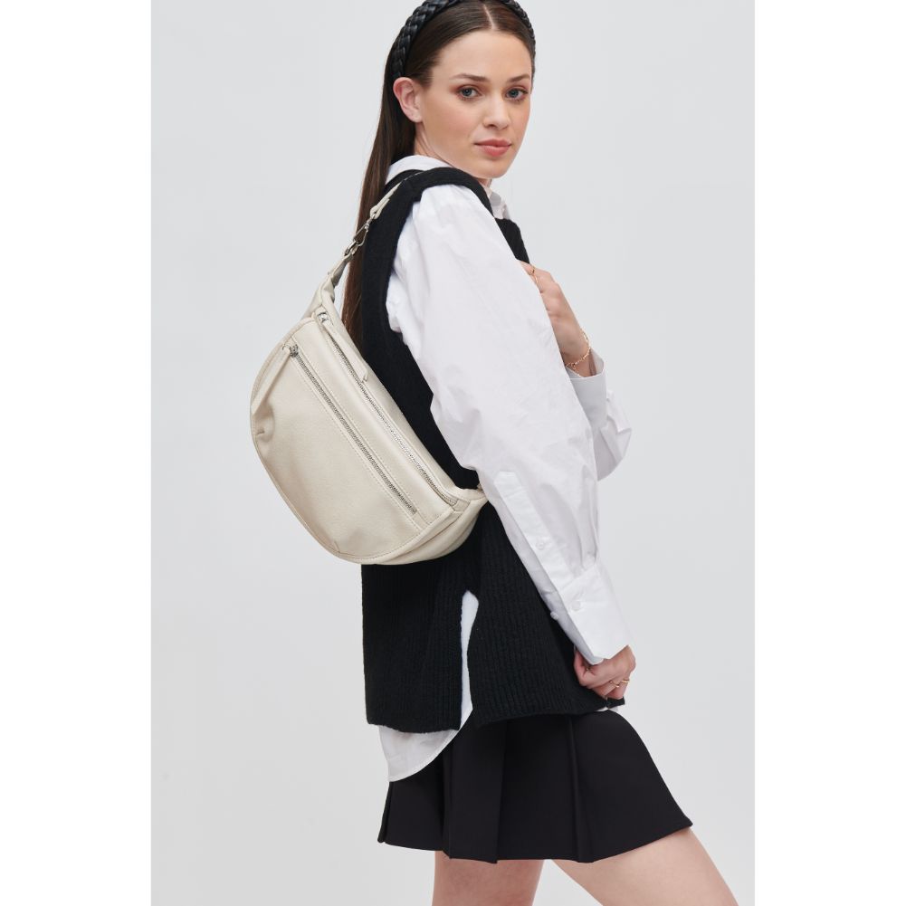 Woman wearing Bone Urban Expressions Tessie Belt Bag 840611111449 View 2 | Bone