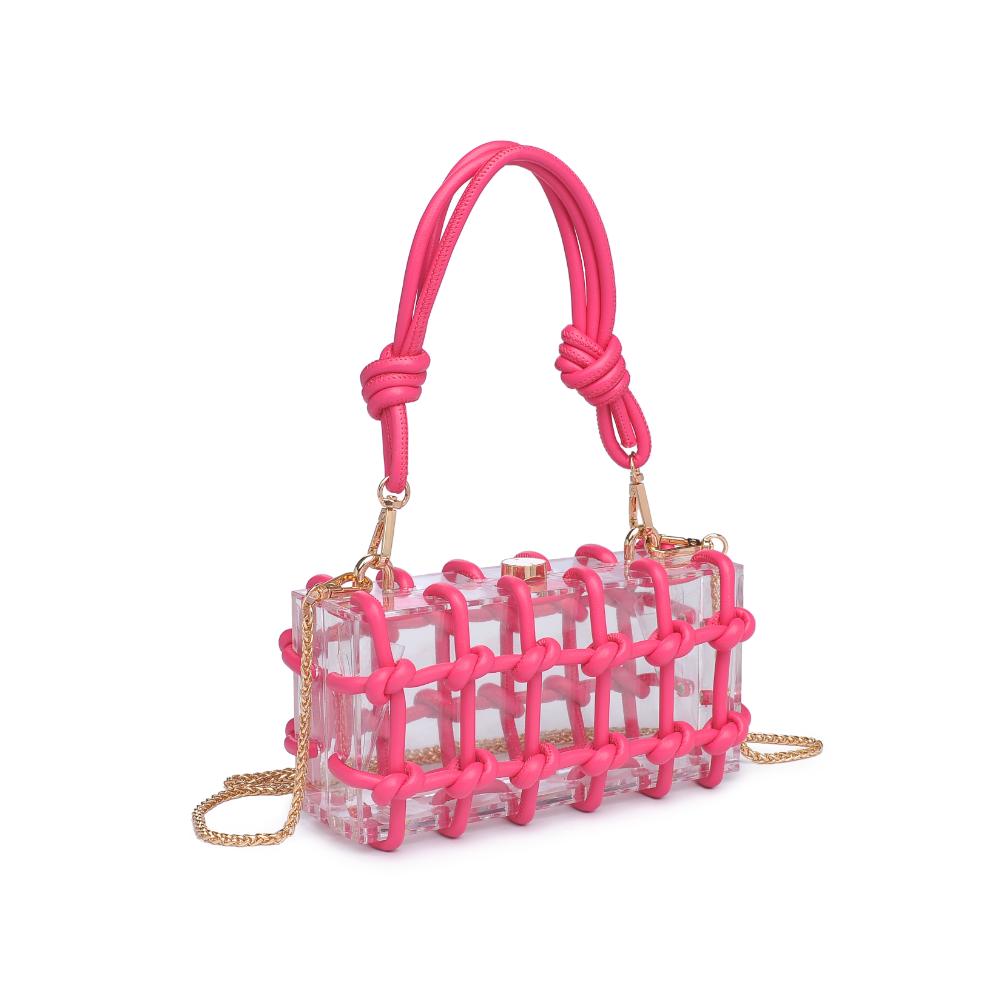 Woman wearing Hot Pink Urban Expressions Mavis Evening Bag 840611191656 View 6 | Hot Pink