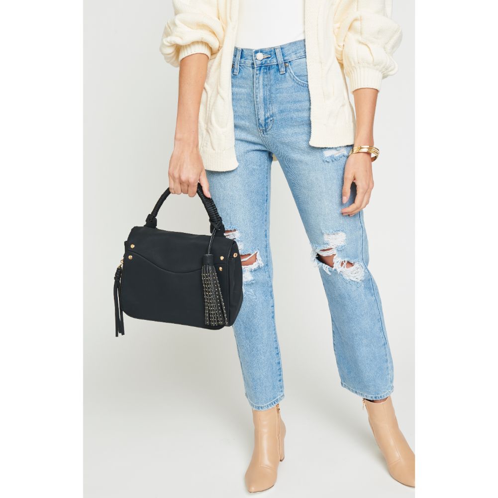 Woman wearing Black Urban Expressions Jonah Satchel 840611144843 View 2 | Black