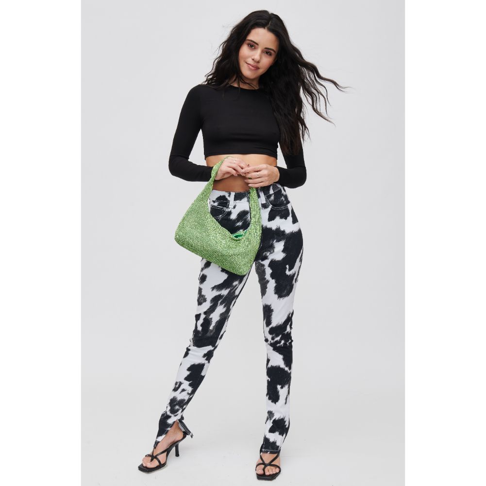 Woman wearing Green Urban Expressions Soraka Evening Bag 840611108425 View 3 | Green
