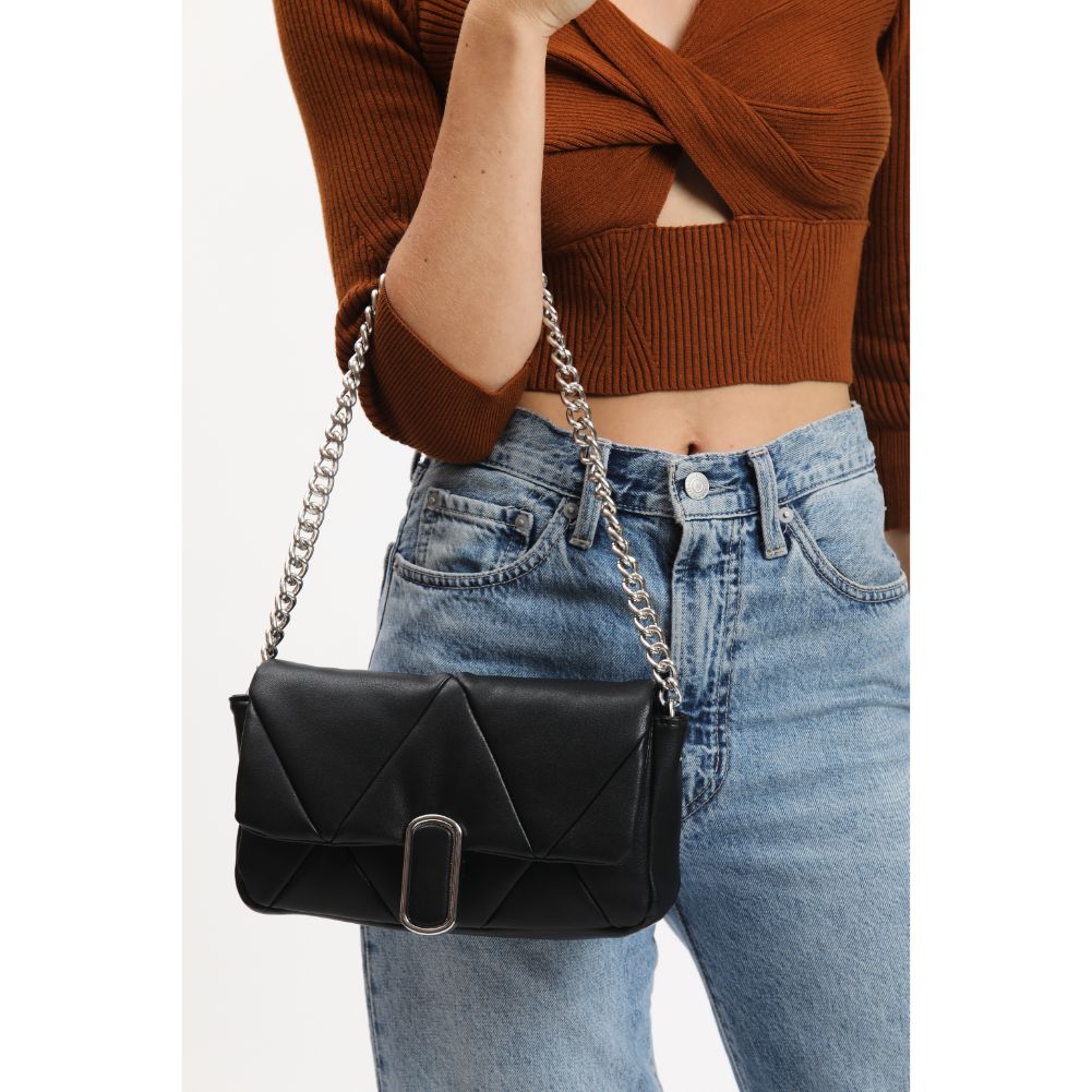Woman wearing Black Urban Expressions Anderson Crossbody 840611113788 View 4 | Black