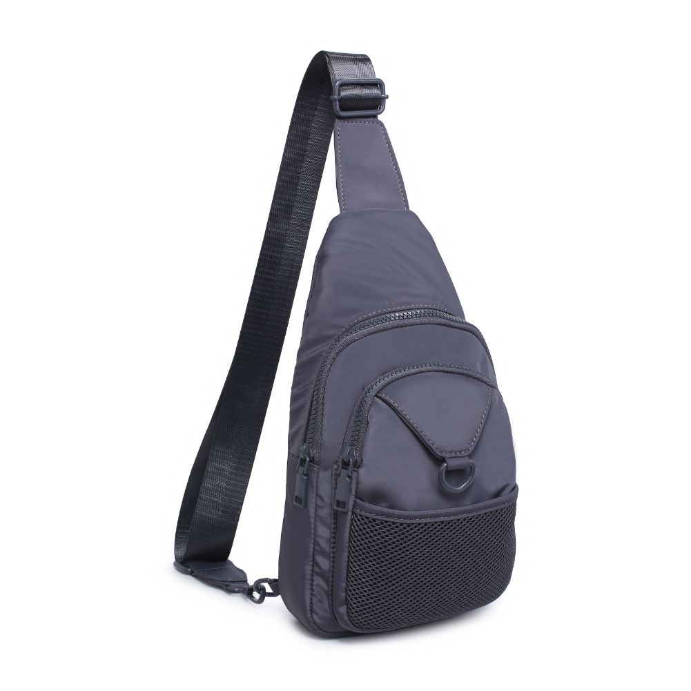 Woman wearing Slate Urban Expressions Walker - Nylon Sling Backpack 840611114389 View 6 | Slate