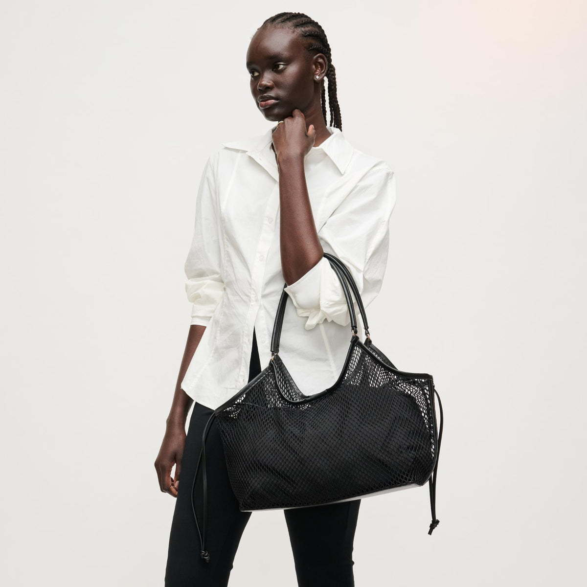 Woman wearing Black Urban Expressions Easton Tote 840504205187 View 1 | Black