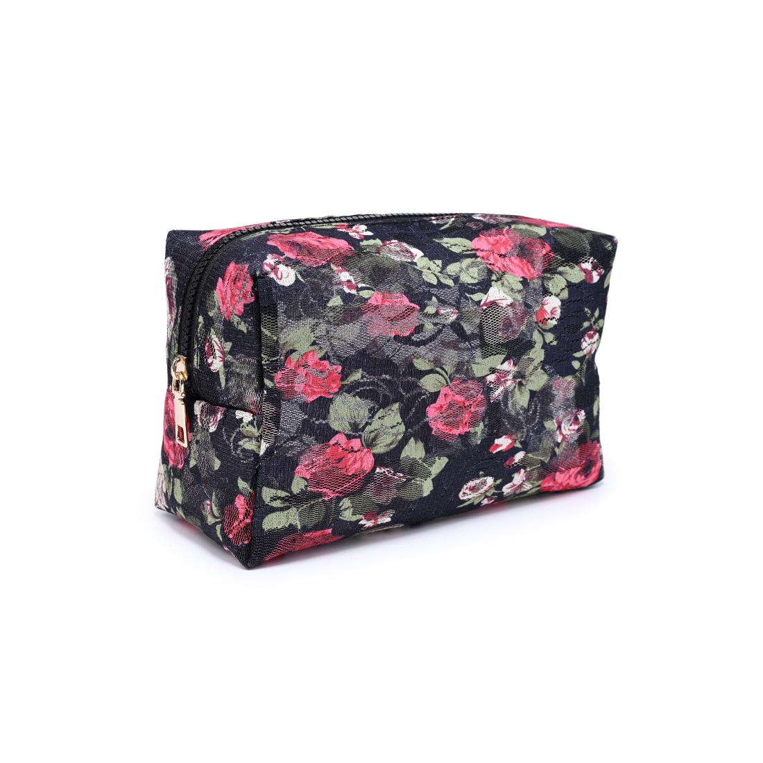 Urban Essentials Petal Play Cosmetic & Travel Organizer Pouch 840504207457 View 6 | Black