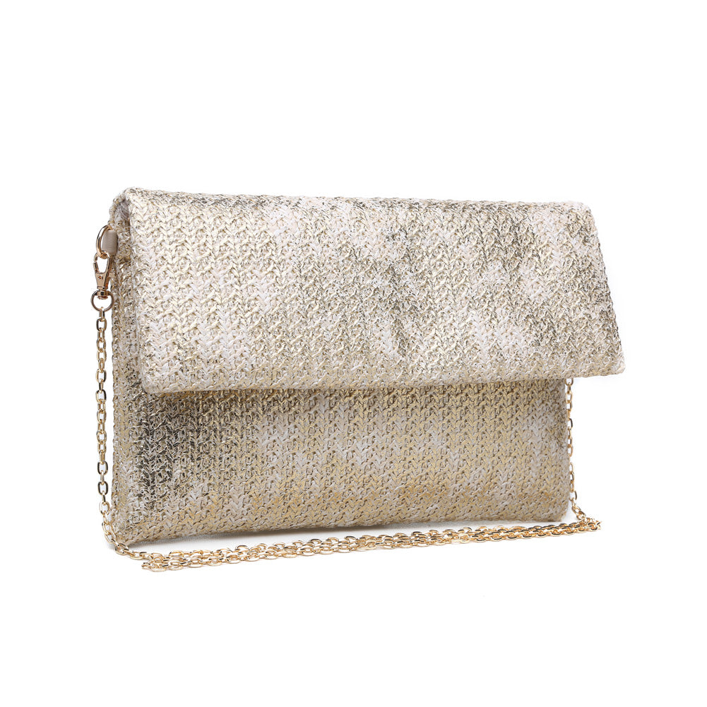 Product Image of Urban Expressions Maui Metallic Clutch NA-840611145208 View 2 | Ivory