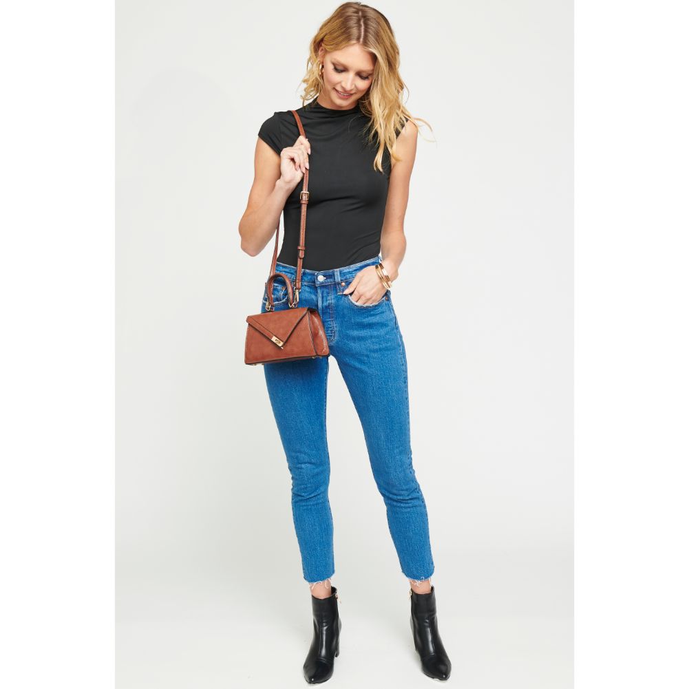 Woman wearing Whisky Urban Expressions Blake Crossbody 840611174727 View 4 | Whisky