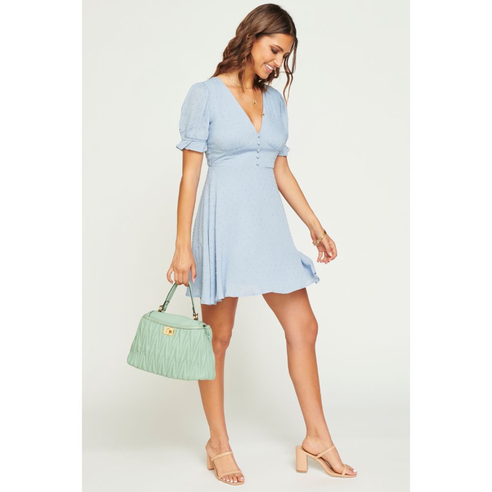 Woman wearing Mint Urban Expressions Peggy Satchel 840611160379 View 3 | Mint
