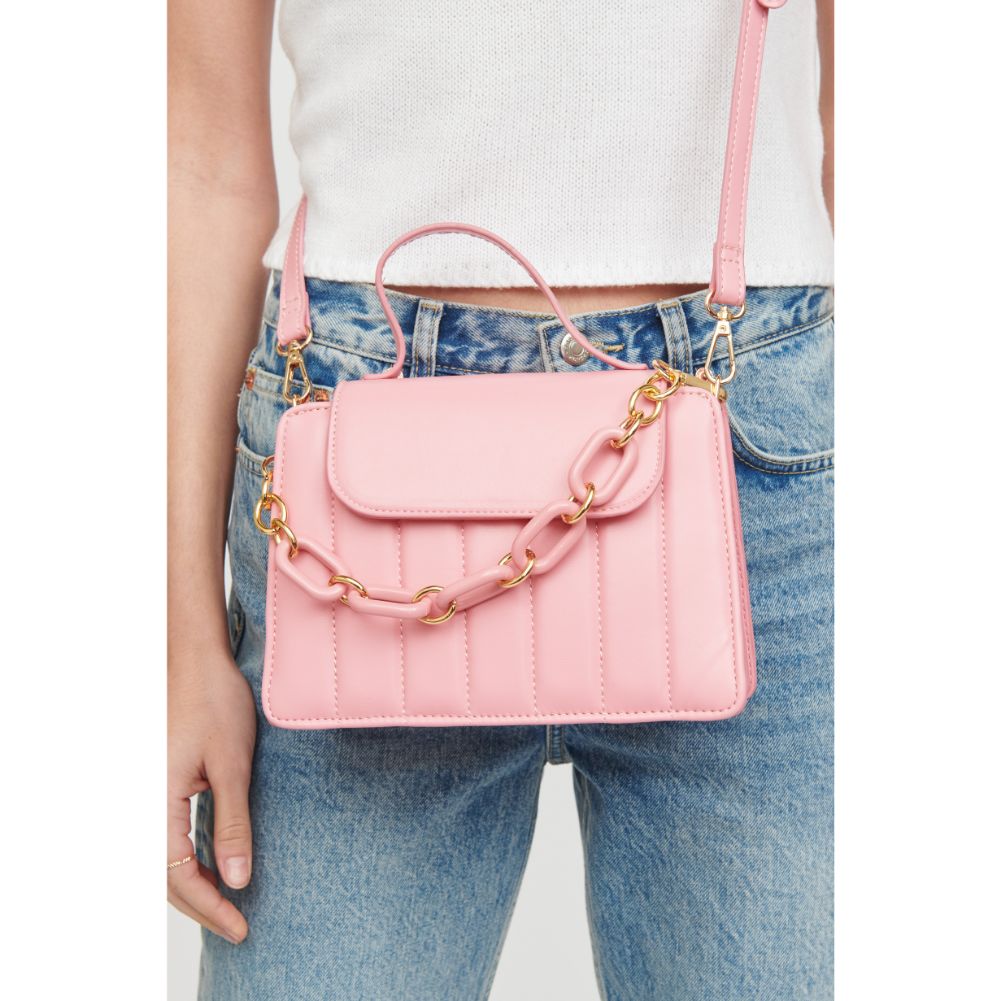 Woman wearing Bubblegum Urban Expressions Yasmin Crossbody 818209019972 View 4 | Bubblegum