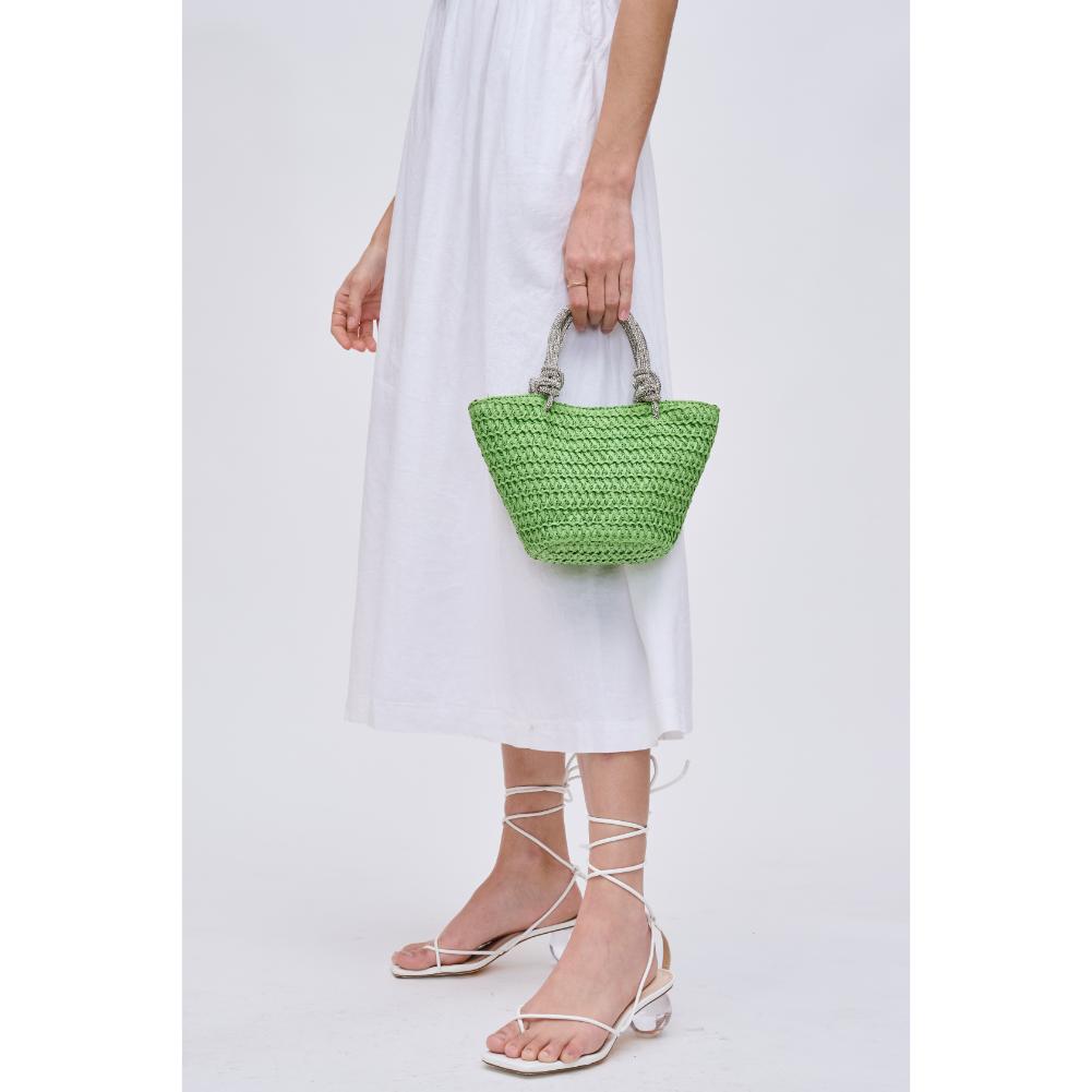 Woman wearing Pistachio Urban Expressions Gaia Tote 840611123961 View 3 | Pistachio