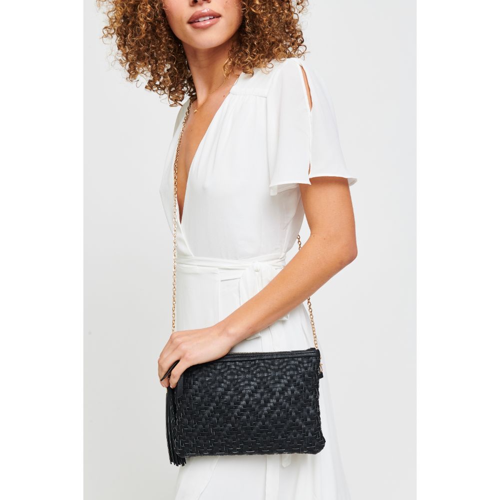 Woman wearing Black Urban Expressions Jess Clutch 840611172488 View 2 | Black
