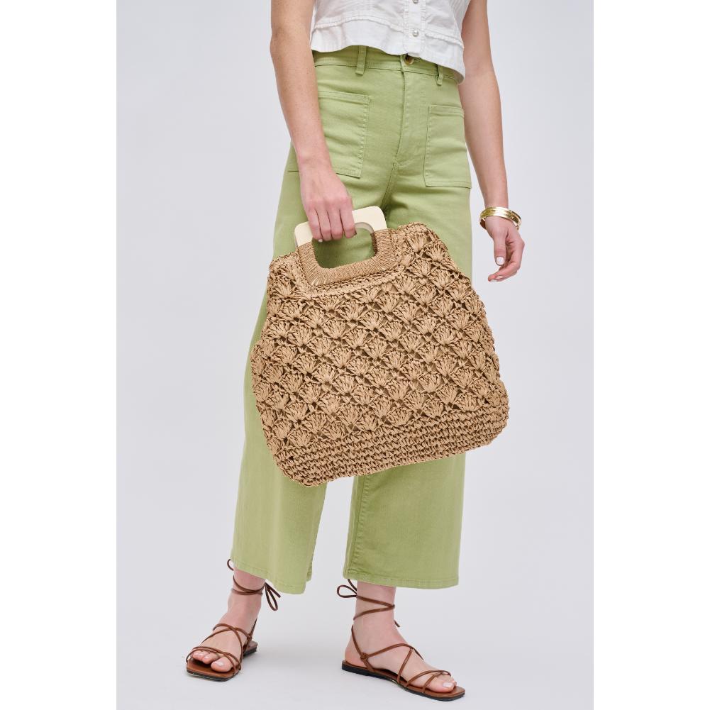 Woman wearing Natural Urban Expressions Evaeda Tote 840611122841 View 1 | Natural