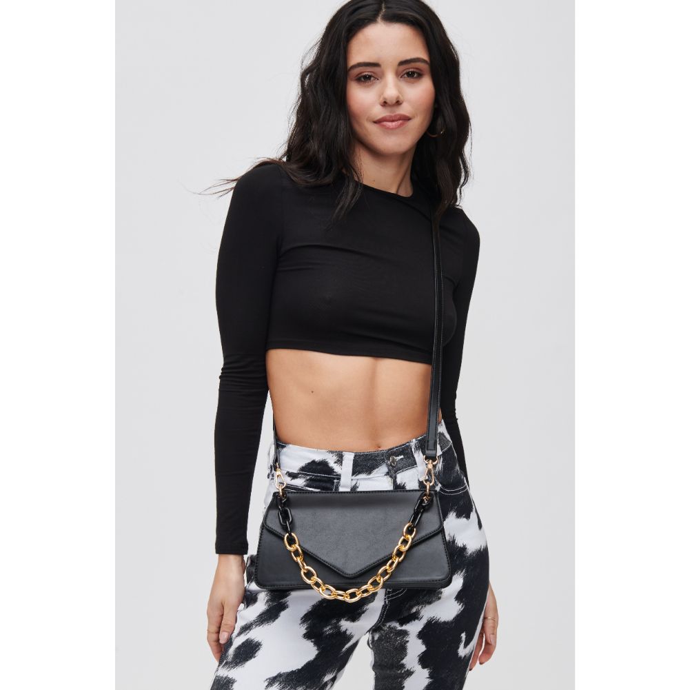 Woman wearing Black Urban Expressions Lisette Crossbody 840611118240 View 1 | Black