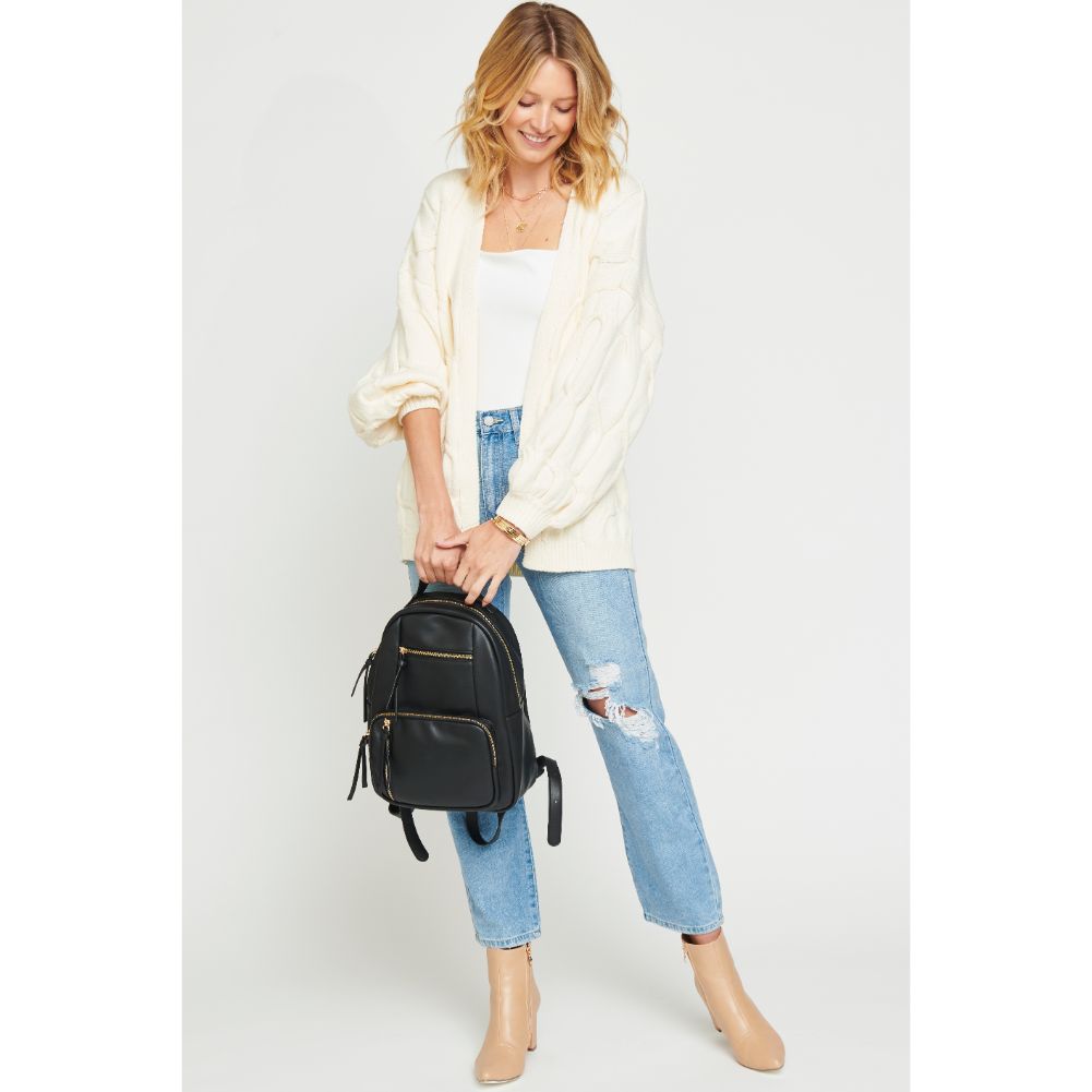 Woman wearing Black Urban Expressions Preston Backpack 840611175250 View 3 | Black
