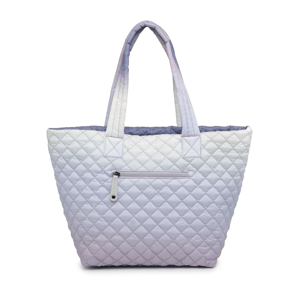 Woman wearing Lavender Multi Urban Expressions Breakaway Tote 818209018470 View 7 | Lavender Multi