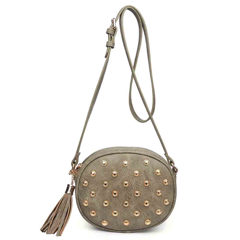 Woman wearing Olive Urban Expressions Delta Crossbody NA-840611133335 View 5 | Olive