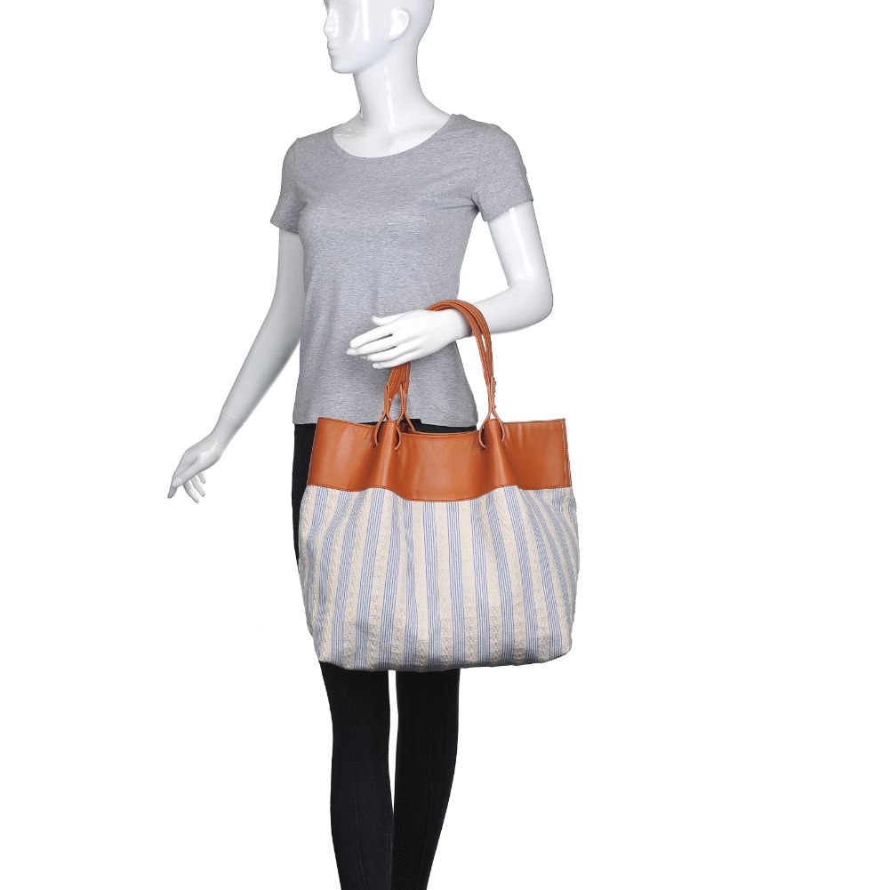 Product Image of Urban Expressions Kiara Tote 840611172334 View 5 | Blue Tan