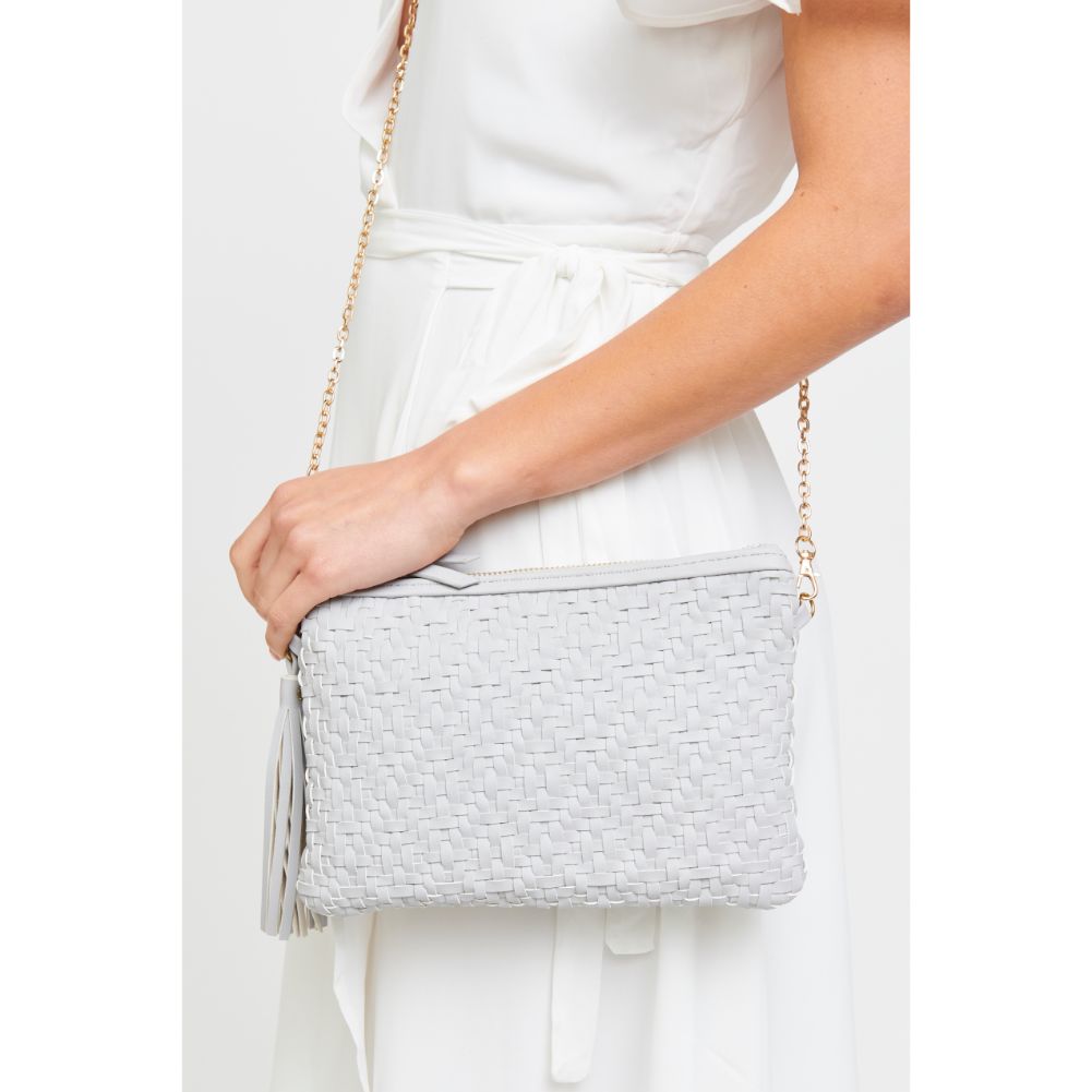 Woman wearing Grey Urban Expressions Jess Clutch 840611172518 View 4 | Grey
