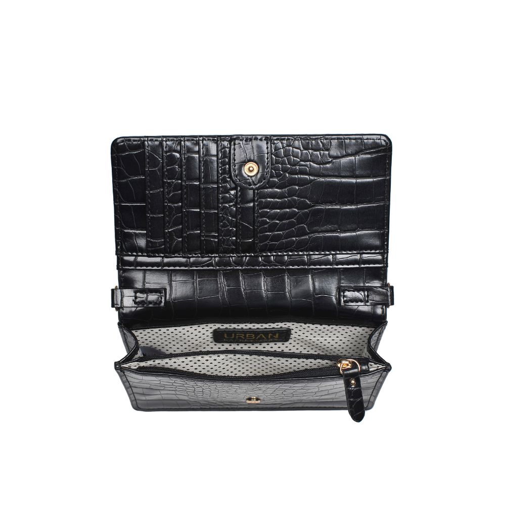 Product Image of Urban Expressions Emma Croc Crossbody 840611169440 View 4 | Black