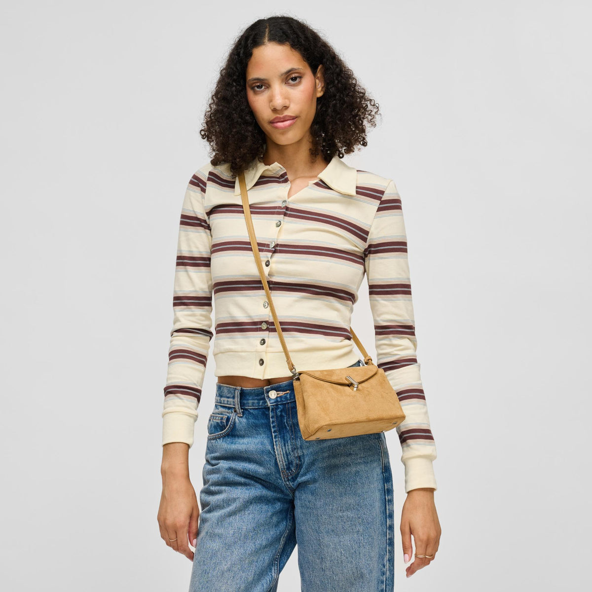 Woman wearing Natural Urban Expressions Inez Crossbody 840504214745 View 2 | Natural