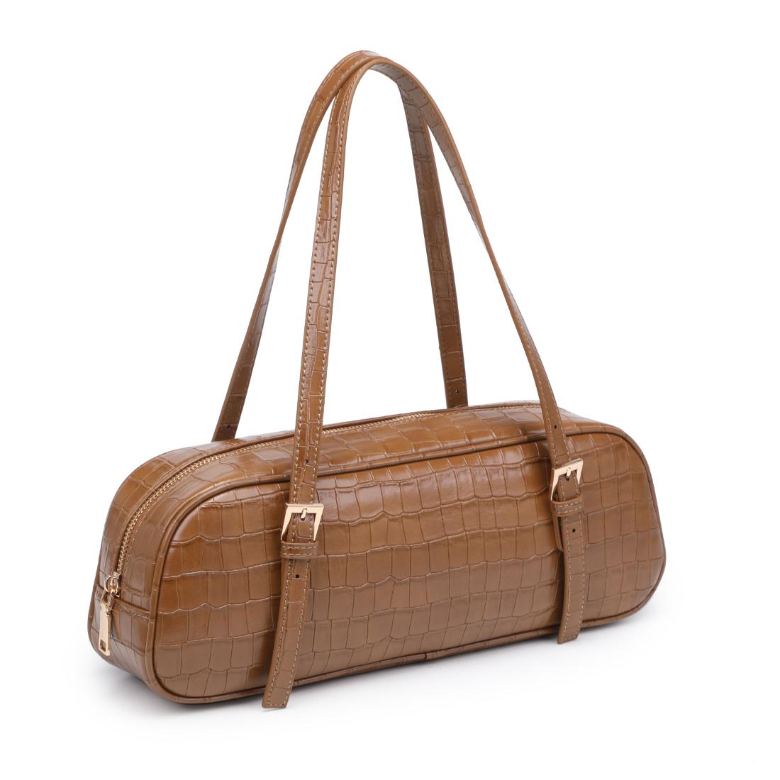 Woman wearing Cognac Urban Expressions Athena Shoulder Bag 840504206191 View 6 | Cognac