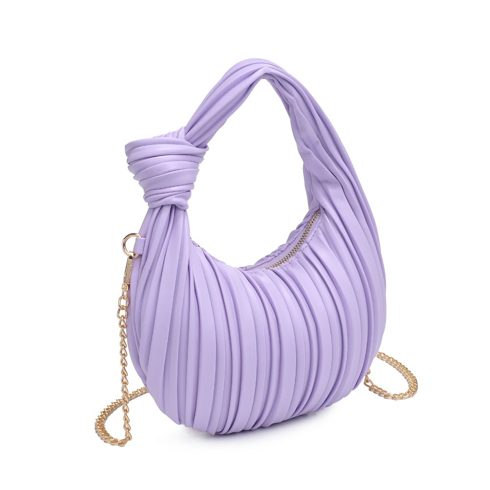 Woman wearing Lavender Urban Expressions Fawna  - Pleated Crossbody 840611106421 View 6 | Lavender
