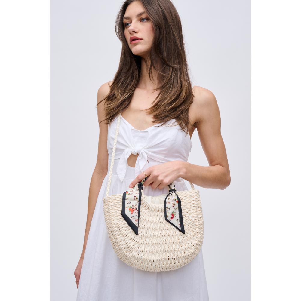 Woman wearing Ivory Urban Expressions Olivia Tote 840611191168 View 4 | Ivory