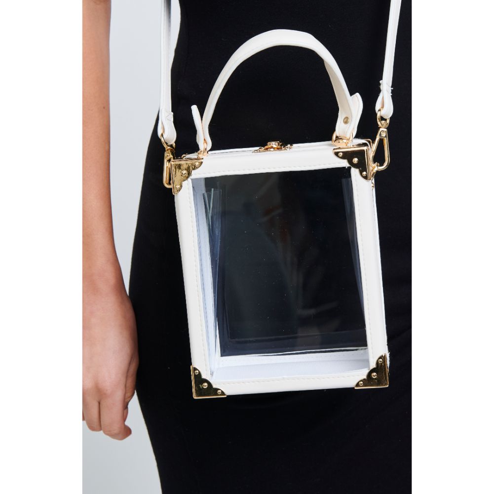 Woman wearing White Urban Expressions Maree Crossbody 840611158512 View 2 | White