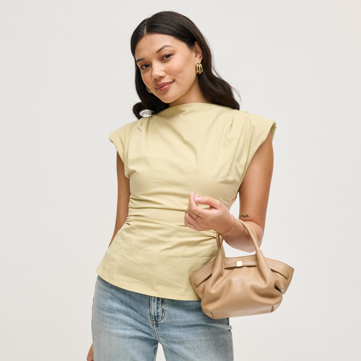 Woman wearing Natural Urban Expressions Selena - Color Pop Crossbody 840504204937 View 4 | Natural