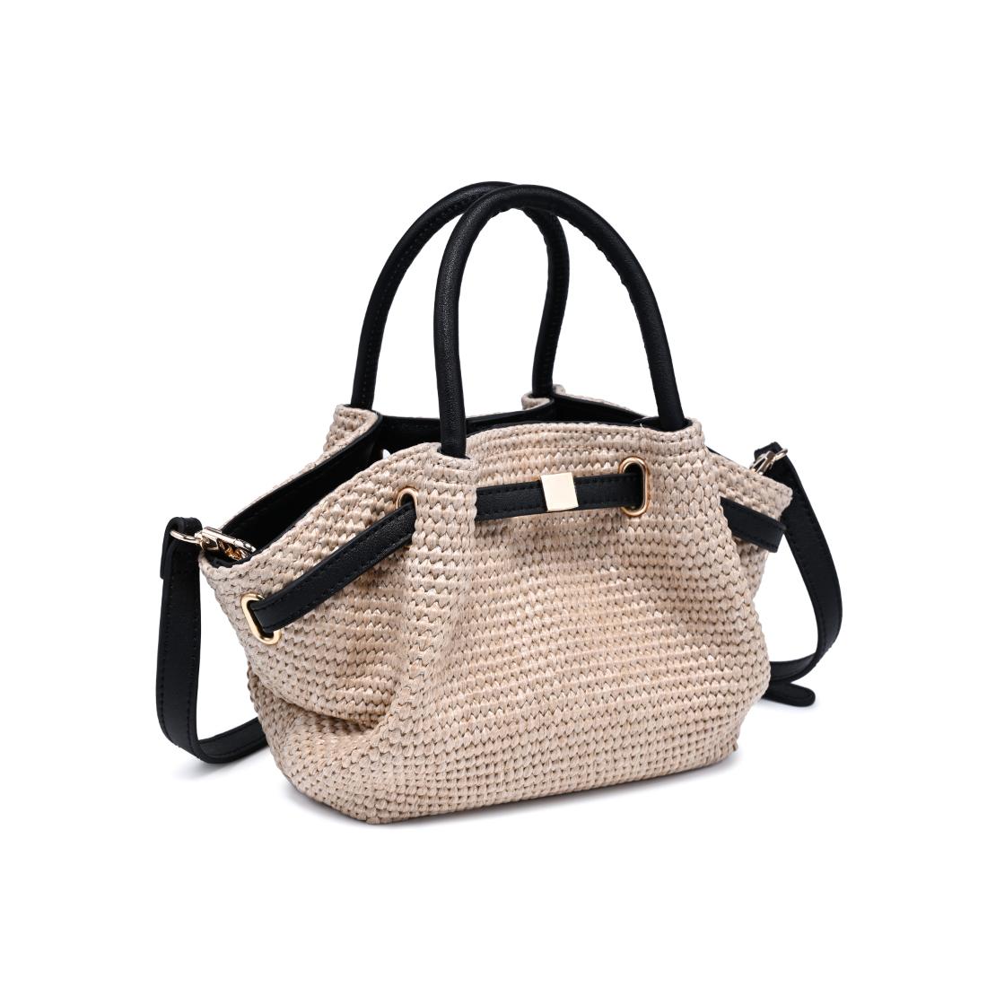 Woman wearing Natural Black Urban Expressions Selena - Straw Crossbody 840504204876 View 6 | Natural Black