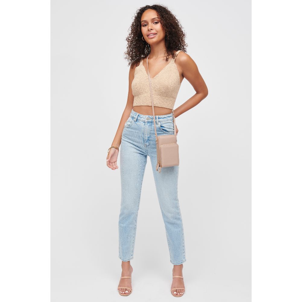 Woman wearing Natural Urban Expressions Jorgie Crossbody 840611182630 View 3 | Natural