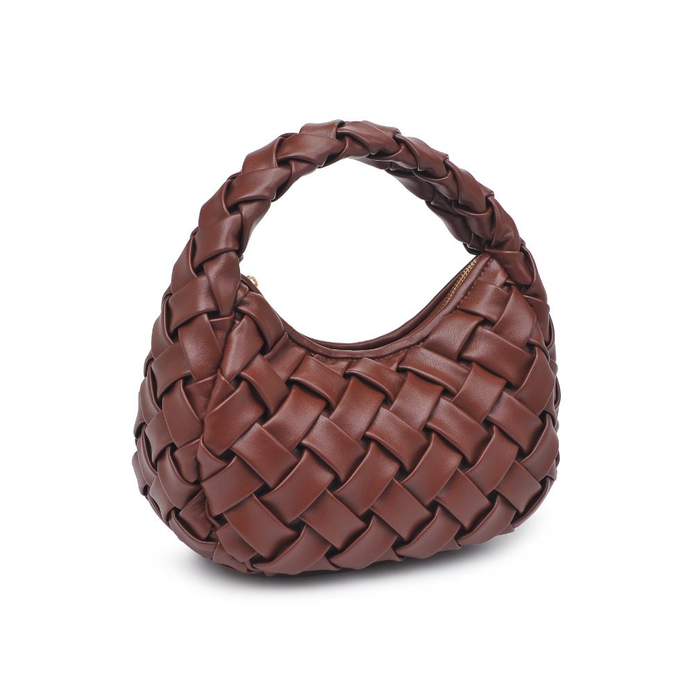 Woman wearing Chocolate Urban Expressions Noreen Clutch 840611193698 View 6 | Chocolate