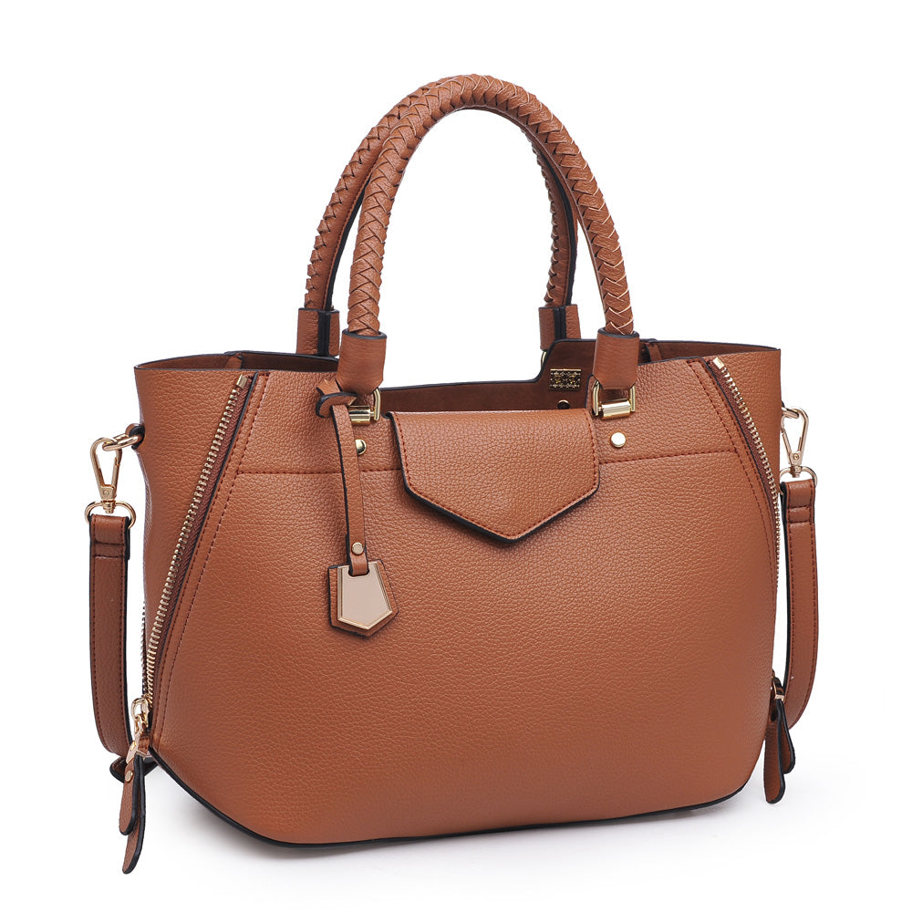 Product Image of Urban Expressions Phoenix Satchel NA-840611158567 View 2 | Tan