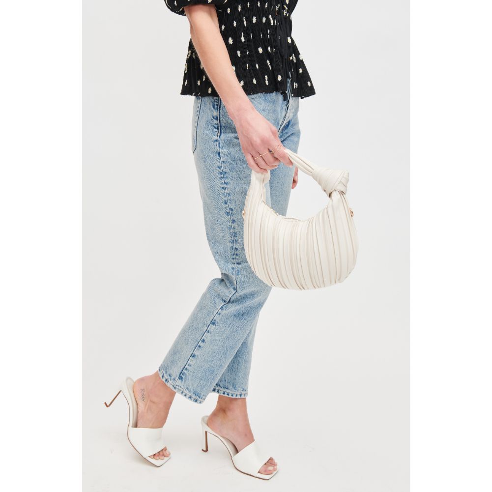 Woman wearing Natural Urban Expressions Fawna  - Pleated Crossbody 840611106438 View 2 | Natural