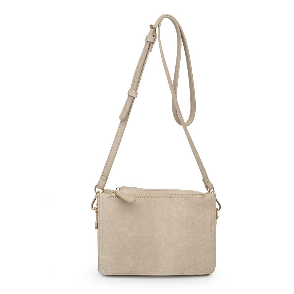 Woman wearing Cream Urban Expressions Rayna Snake Crossbody NA-840611164032 View 5 | Cream