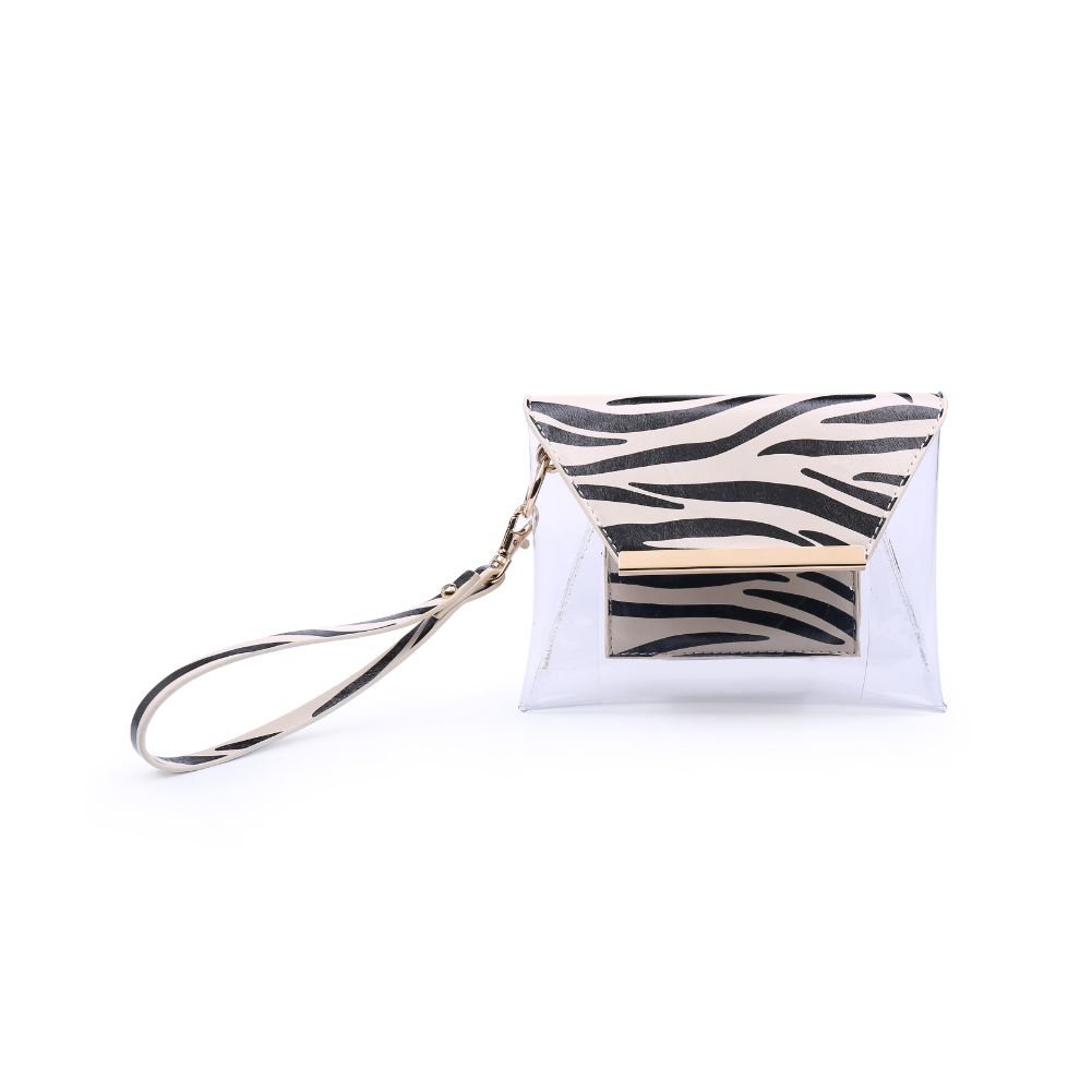 Product Image of Urban Expressions Reese Zebra Wristlet NA-840611163400 View 1 | Zebra