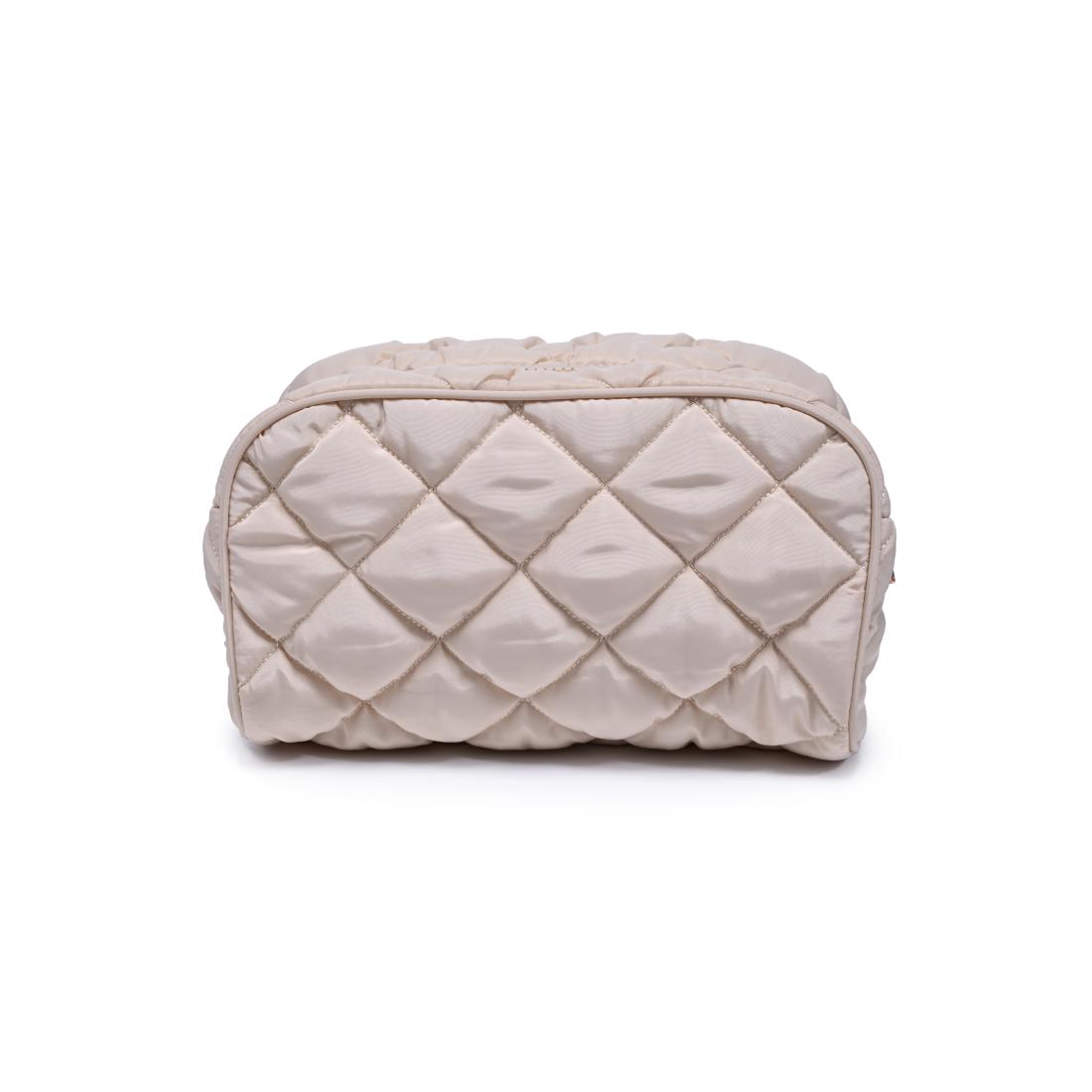 Urban Essentials Daily Duo- Quited Puffer Cosmetic & Travel Organizer Pouch 840504207358 View 3 | Cream