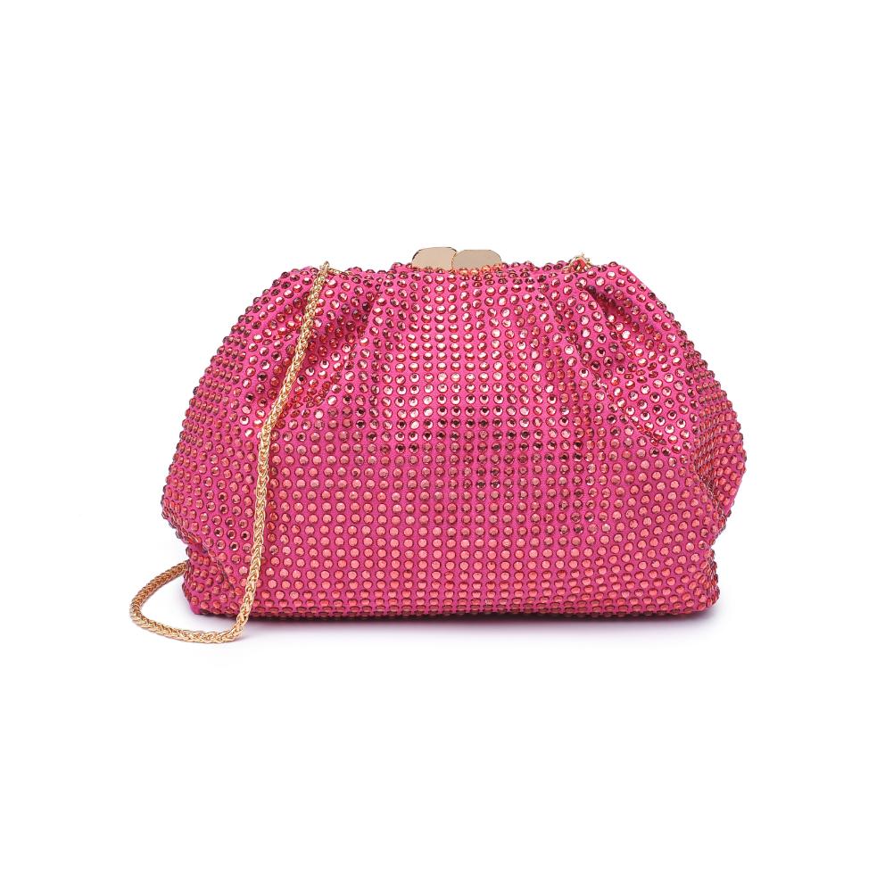 Woman wearing Fuchsia Urban Expressions Arielle Evening Bag 840611132741 View 5 | Fuchsia