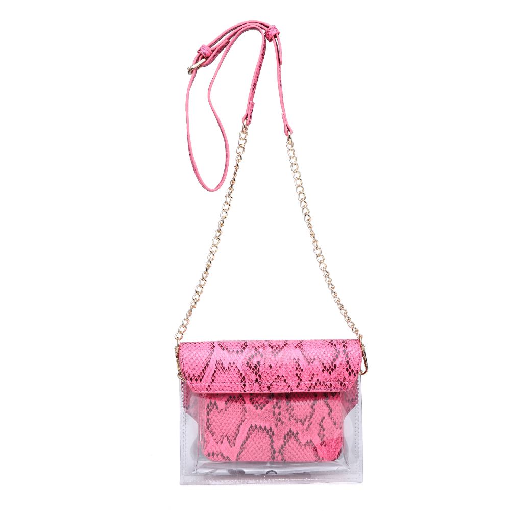 Product Image of Urban Expressions Tailgate - Snake Crossbody 840611162939 View 3 | Neon Pink