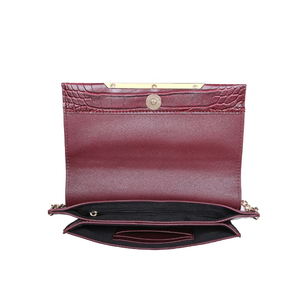 Product Image of Urban Expressions Asher Croc Crossbody 840611165398 View 8 | Burgundy
