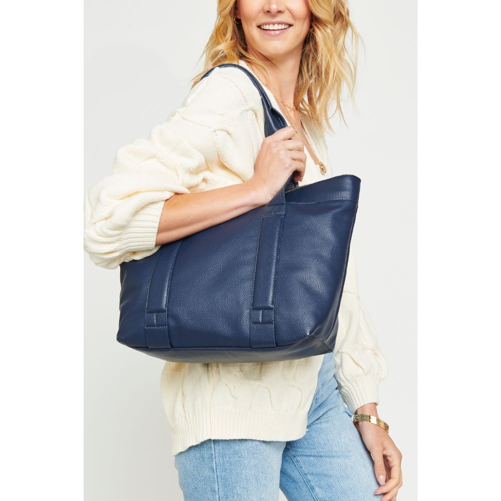 Woman wearing Midnight Blue Urban Expressions Finn Tote NA-840611156051 View 3 | Midnight Blue