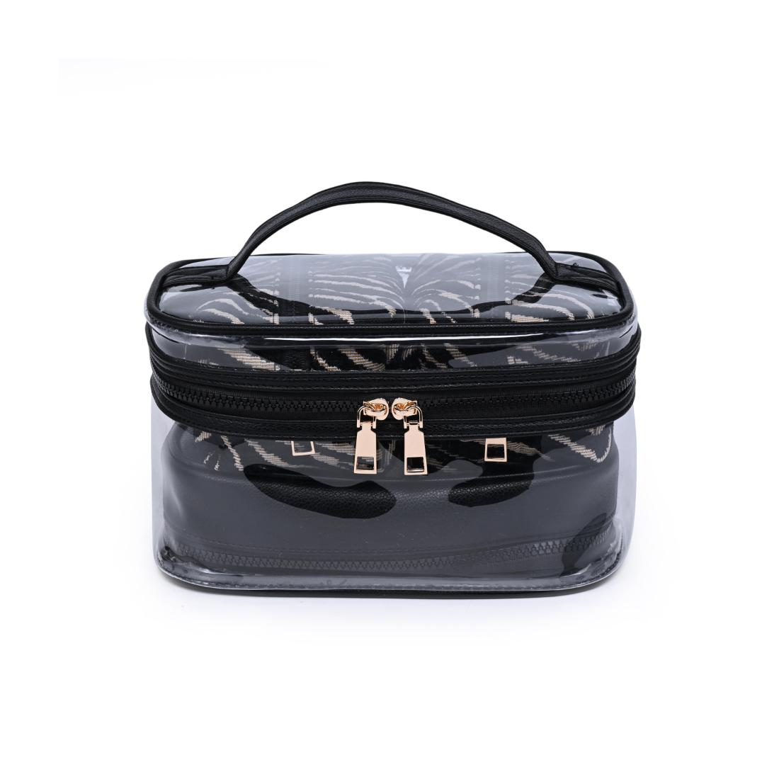 Urban Essentials Zebrini - 4 Piece Train Case Set 840504215797 View 5 | Natural Black