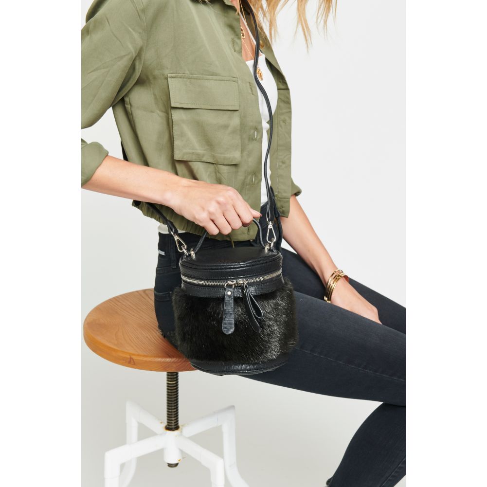 Woman wearing Black Urban Expressions Fonda Crossbody NA-840611153975 View 4 | Black
