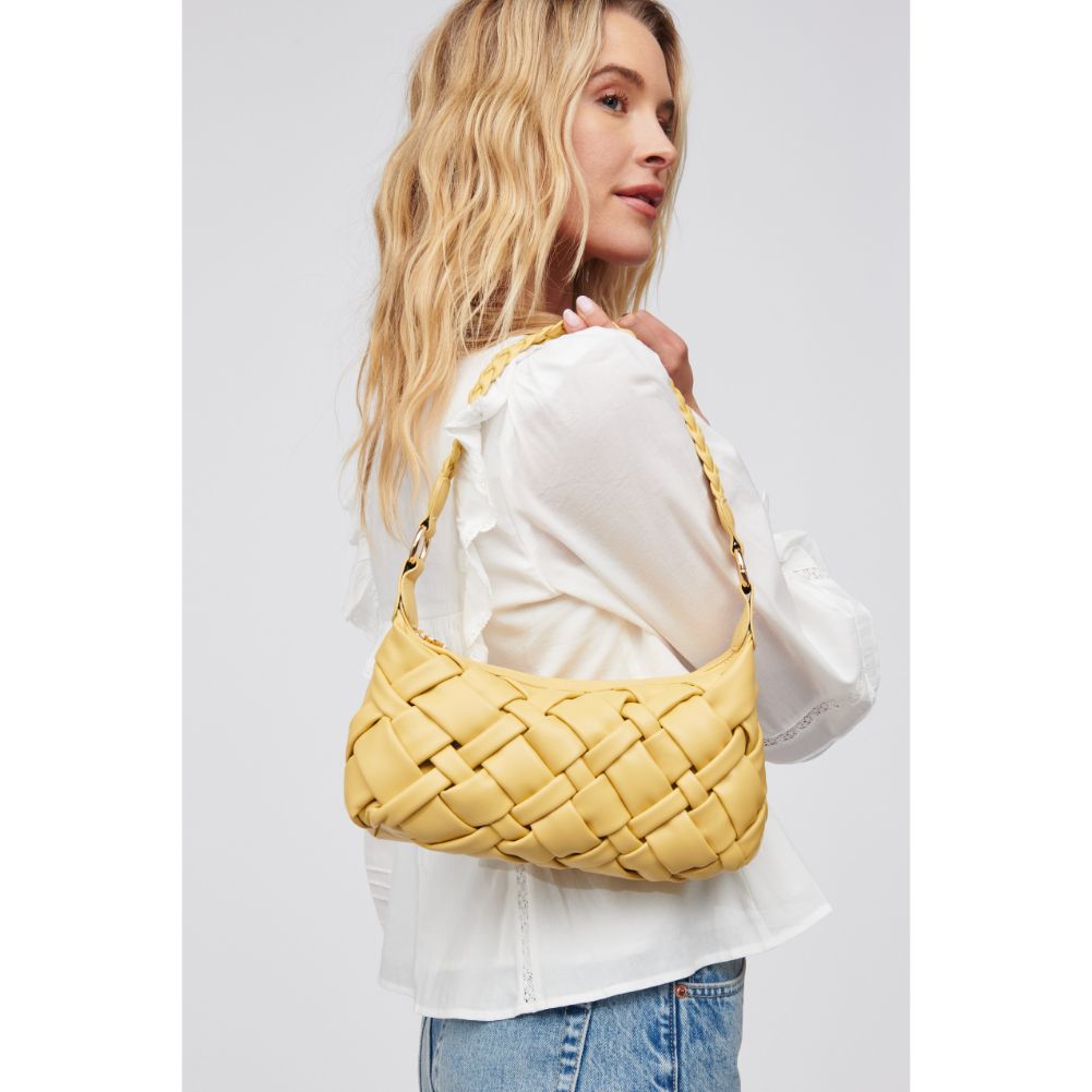 Woman wearing Lemon Urban Expressions Paulette Baguette 818209016445 View 1 | Lemon